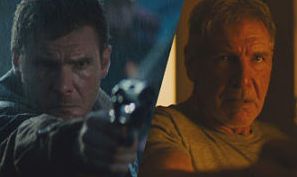 Harrison Ford as Blade Runner Rick Deckard - then (1982) and now (2017)