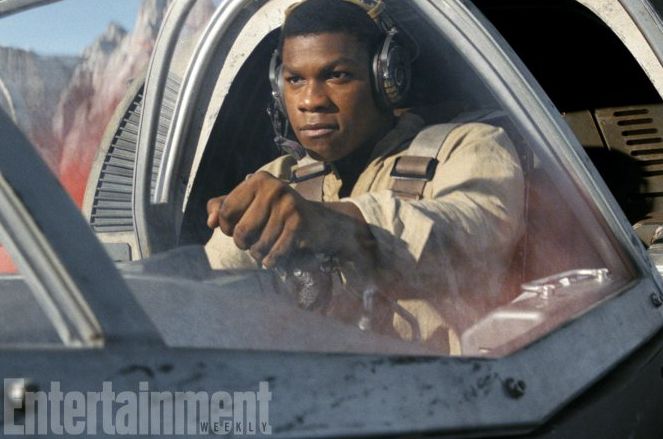 John Boyega&#039;s Finn, learning to fly.

The ex-stormtrooper wa