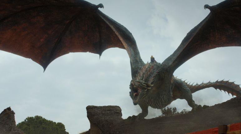 Daenery&#039;s and Drogon.