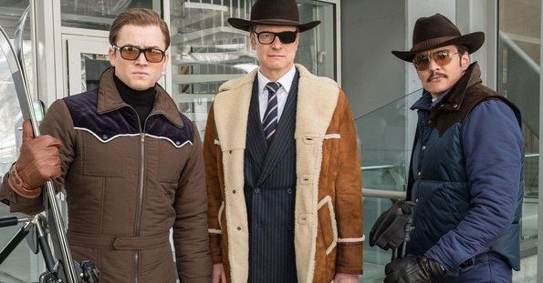 Taron Egerton, Colin Firth and Pedro Pascal in "Kingsman: The Golden Circle"