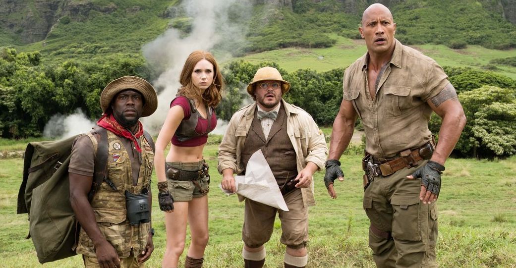 Kevin Hart, Karen Gillan, Jack Black and Dwayne Johnson