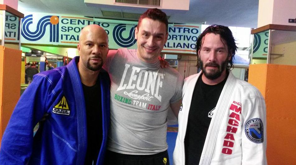 Common, Master Salandra, Keanu training for 'John Wick 2'