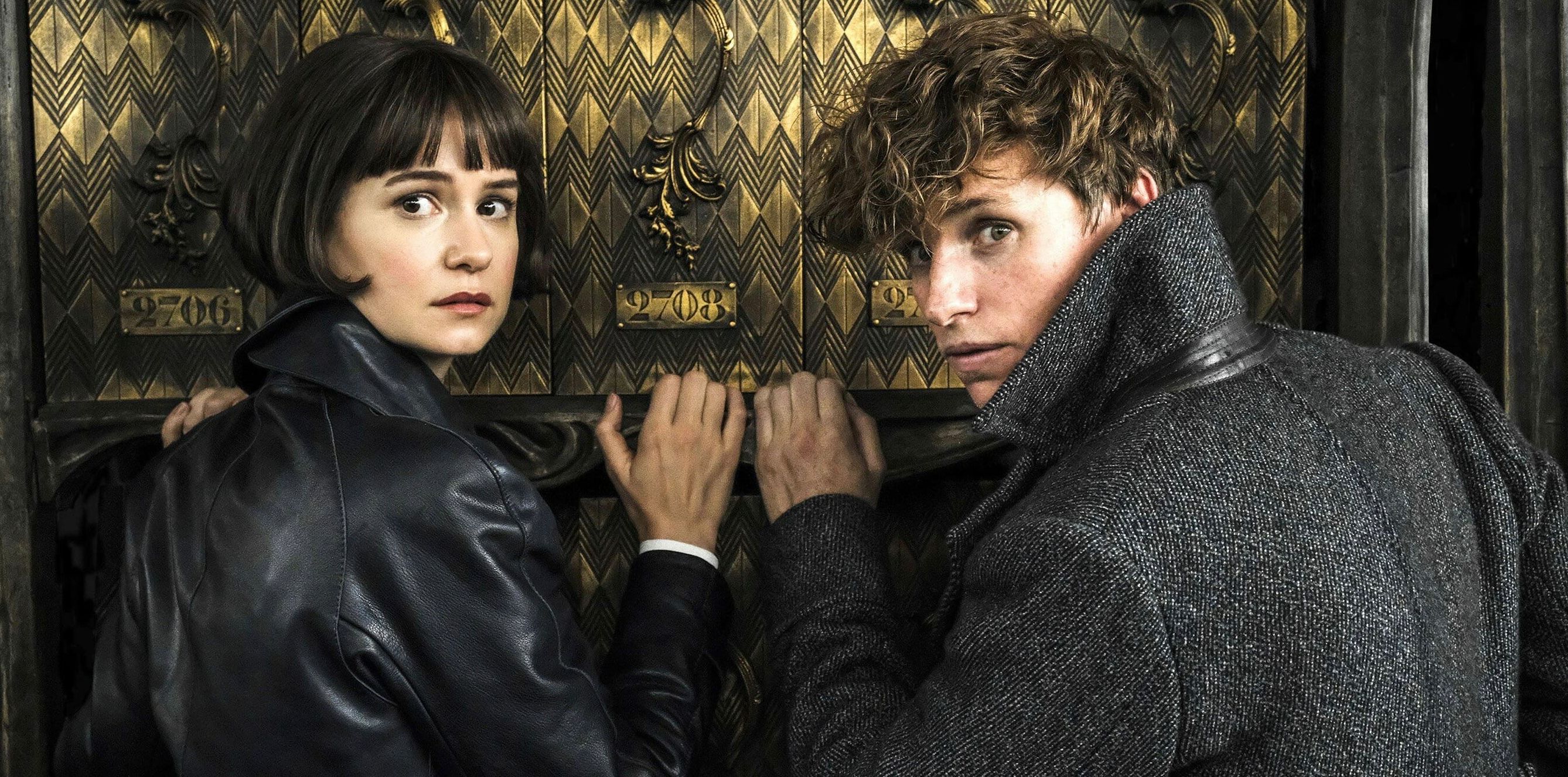 Katherine Waterston and Eddie Redmayne