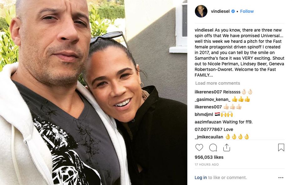 Courtesy @vindiesel Instagram