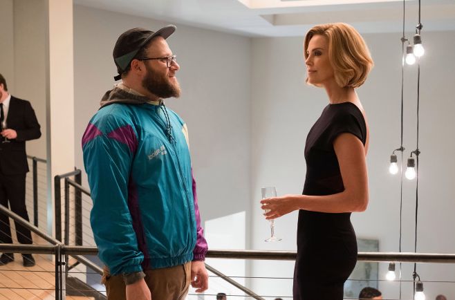 Seth Rogen and Charlize Theron