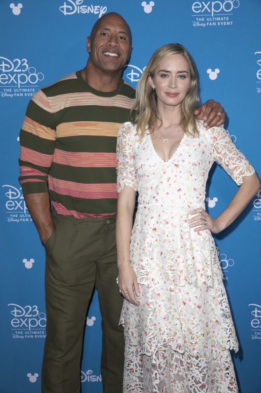 The Rock and Emily Blunt