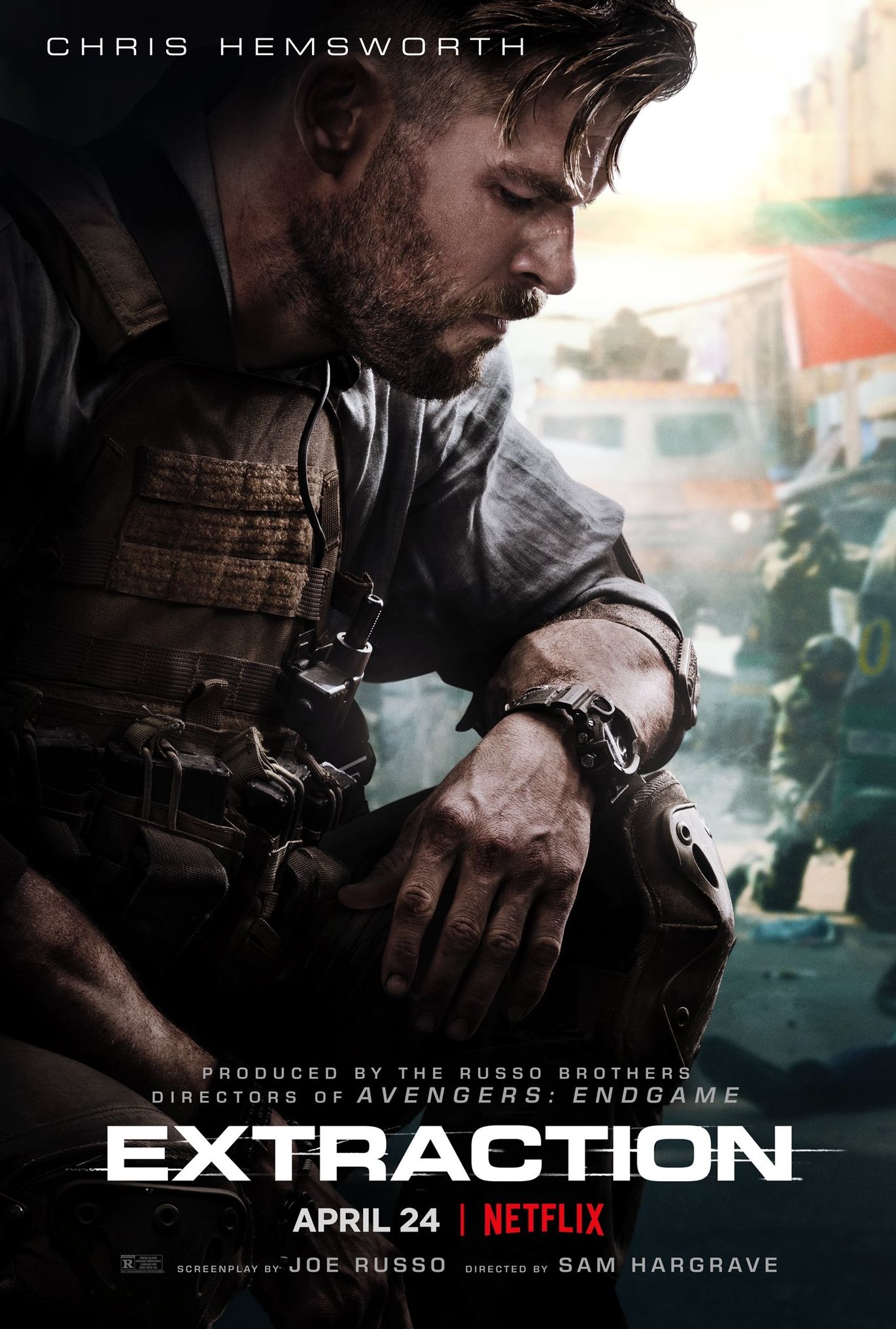 &#039;Extraction&#039; poster - Chris Hemsworth (Netflix)