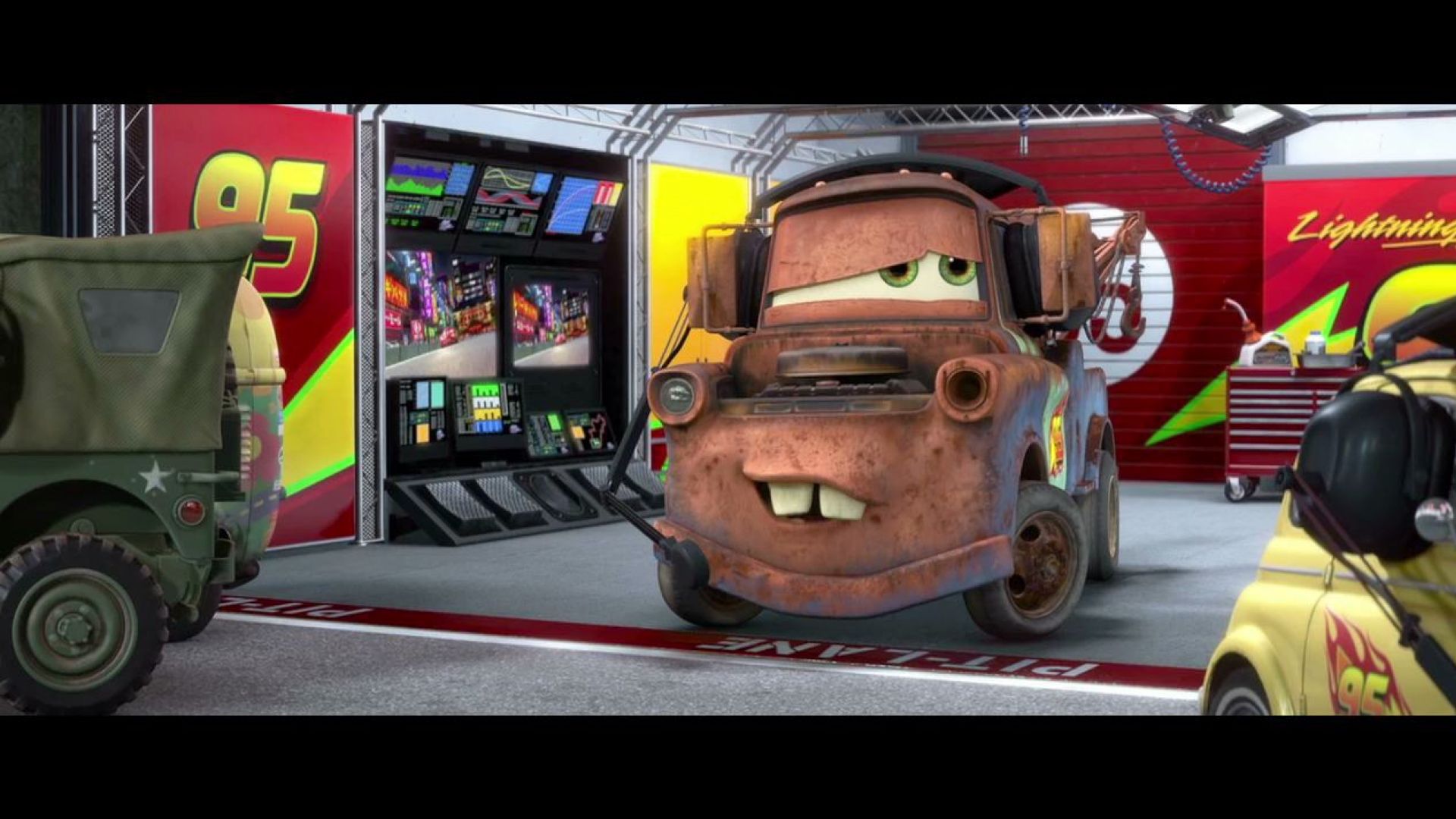 Cars 2: Mater won&#039;t get out of the pits