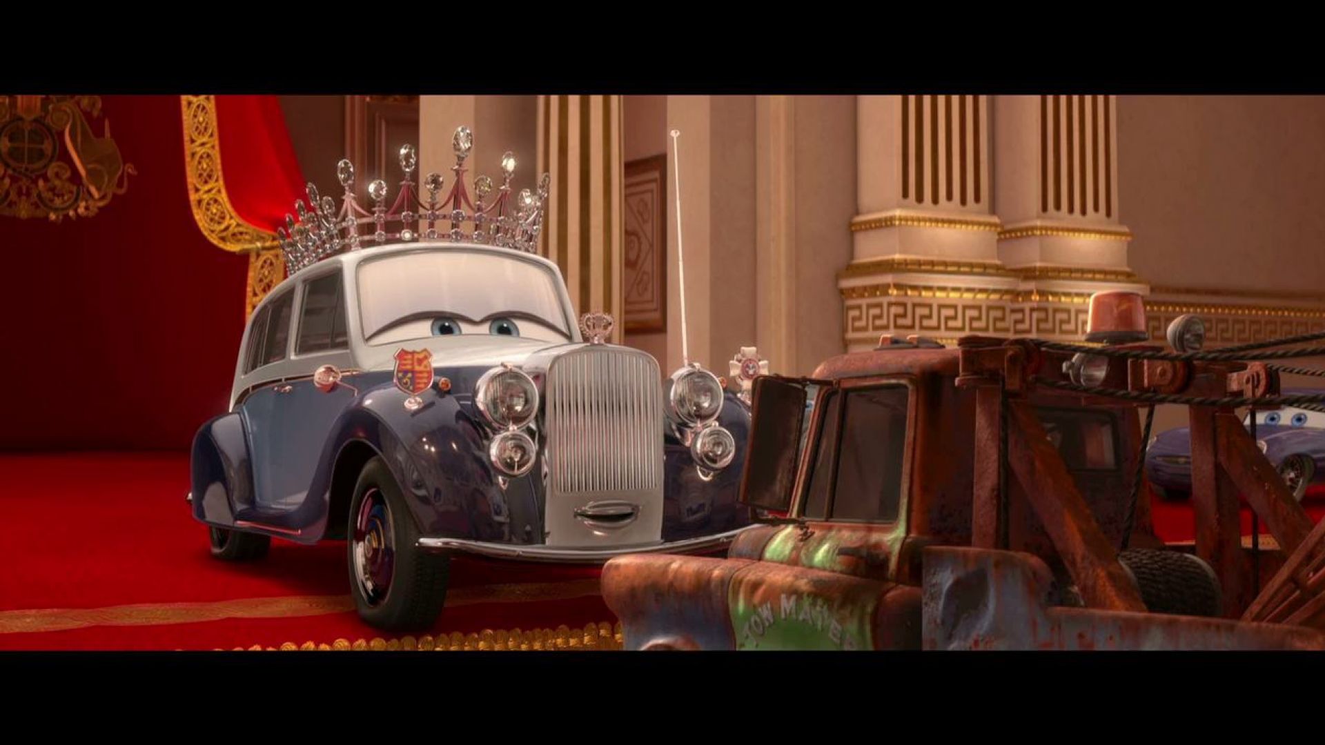 Is he American? Extremely. Cars 2 Mater at the Royal Wedding