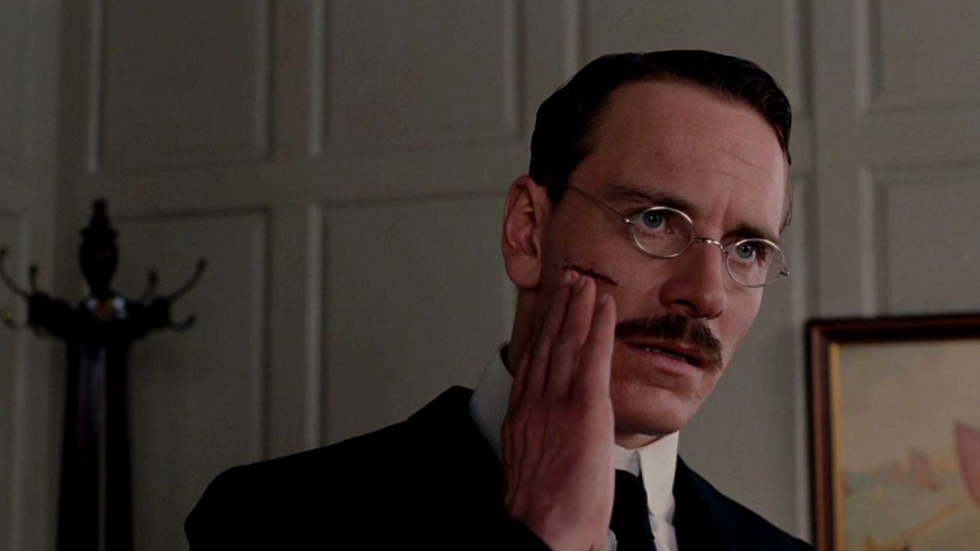 Sabina Spielrein stabs Carl Jung in the face in A Dangerous Method
