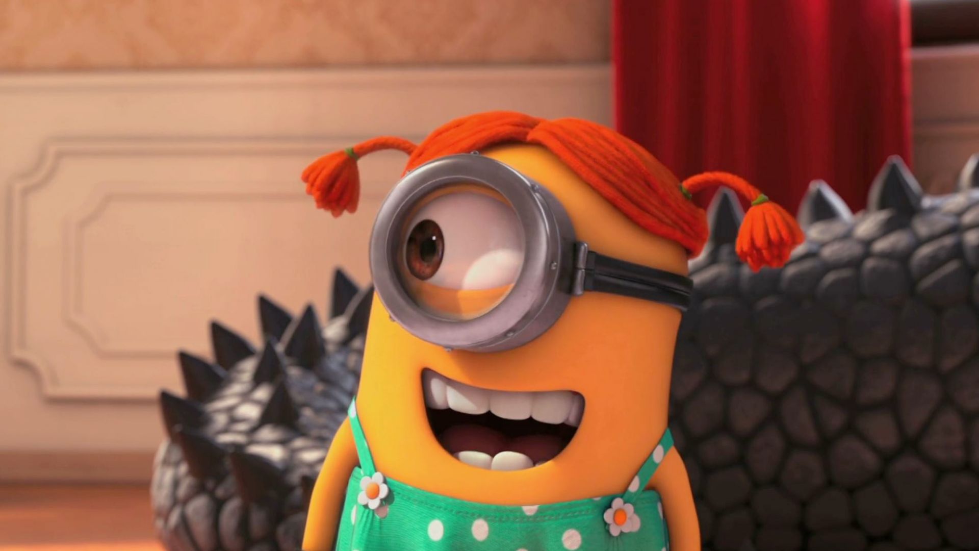 Minion dresses up as Pippi Longstocking in Despicable Me 2