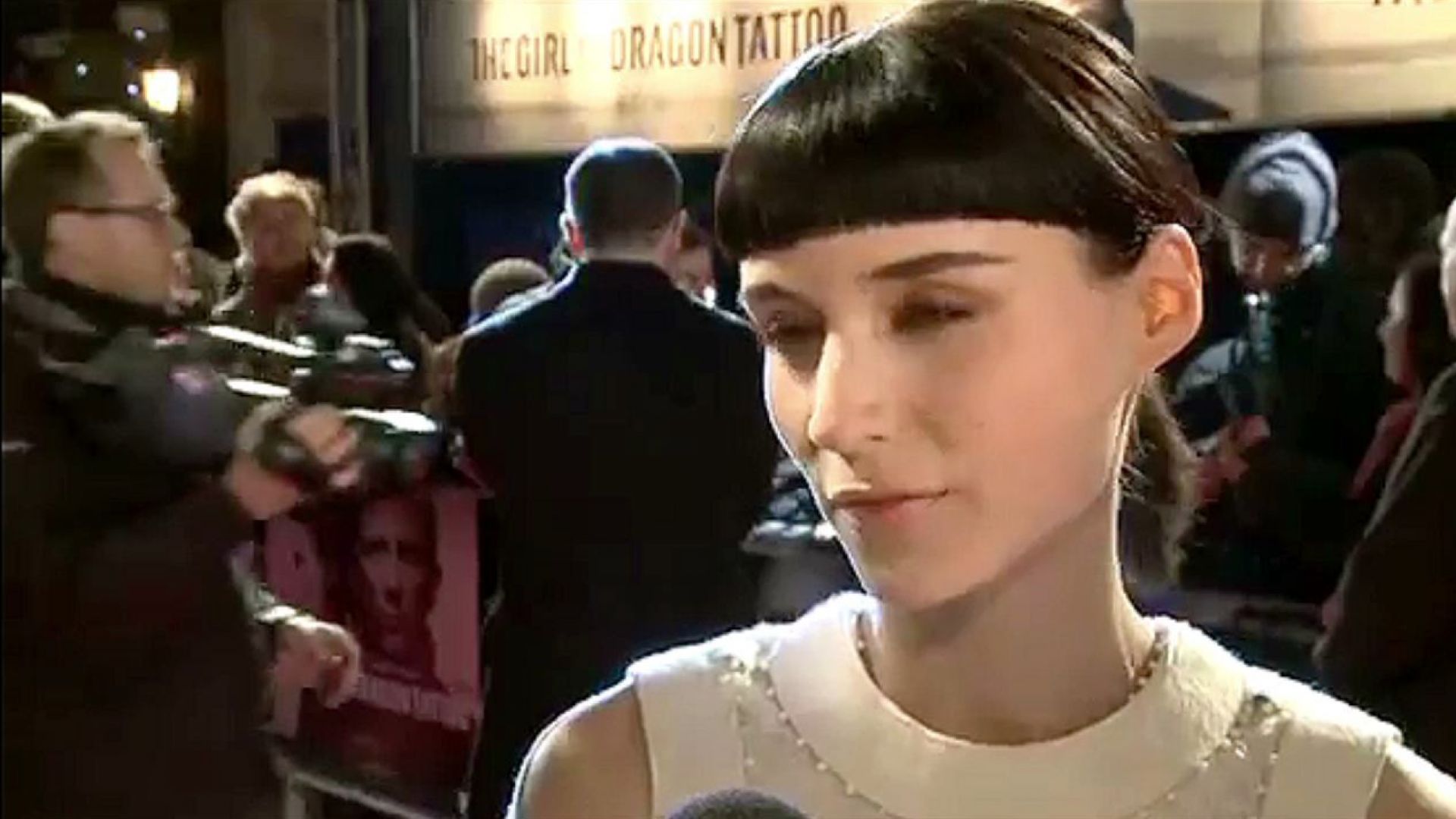 Daniel Craig, Rooney Mara and Geraldine James at the world premiere of The Girl with the Dragon Tattoo