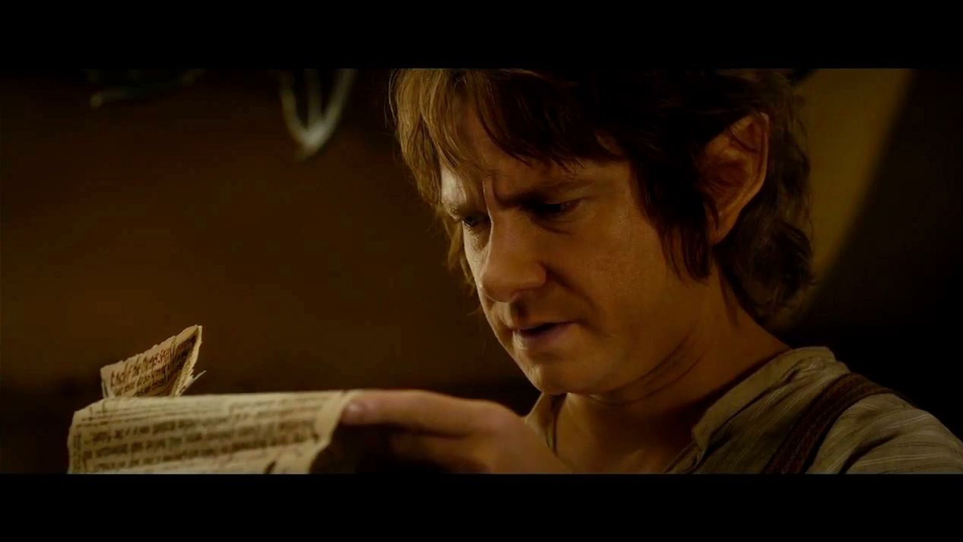 Bilbo faints after reading his contract in The Hobbit: An Unexpected Journey