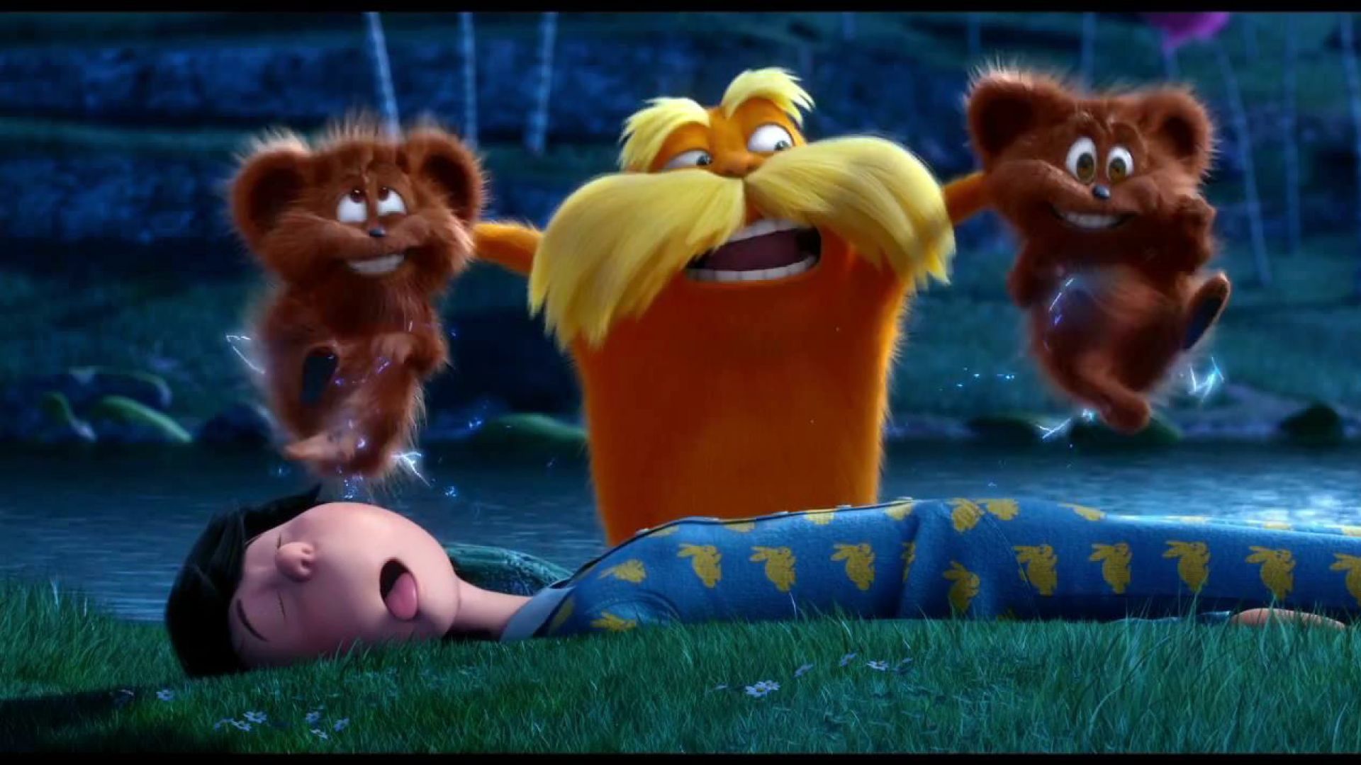 No time to kiss Audrey in The Lorax