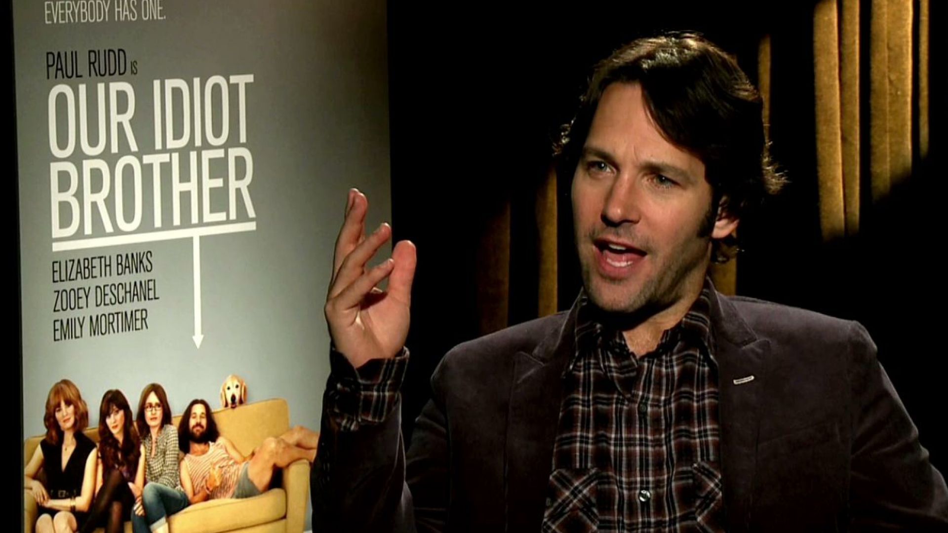 Paul Rudd on kissing his dog in Our Idiot Brother