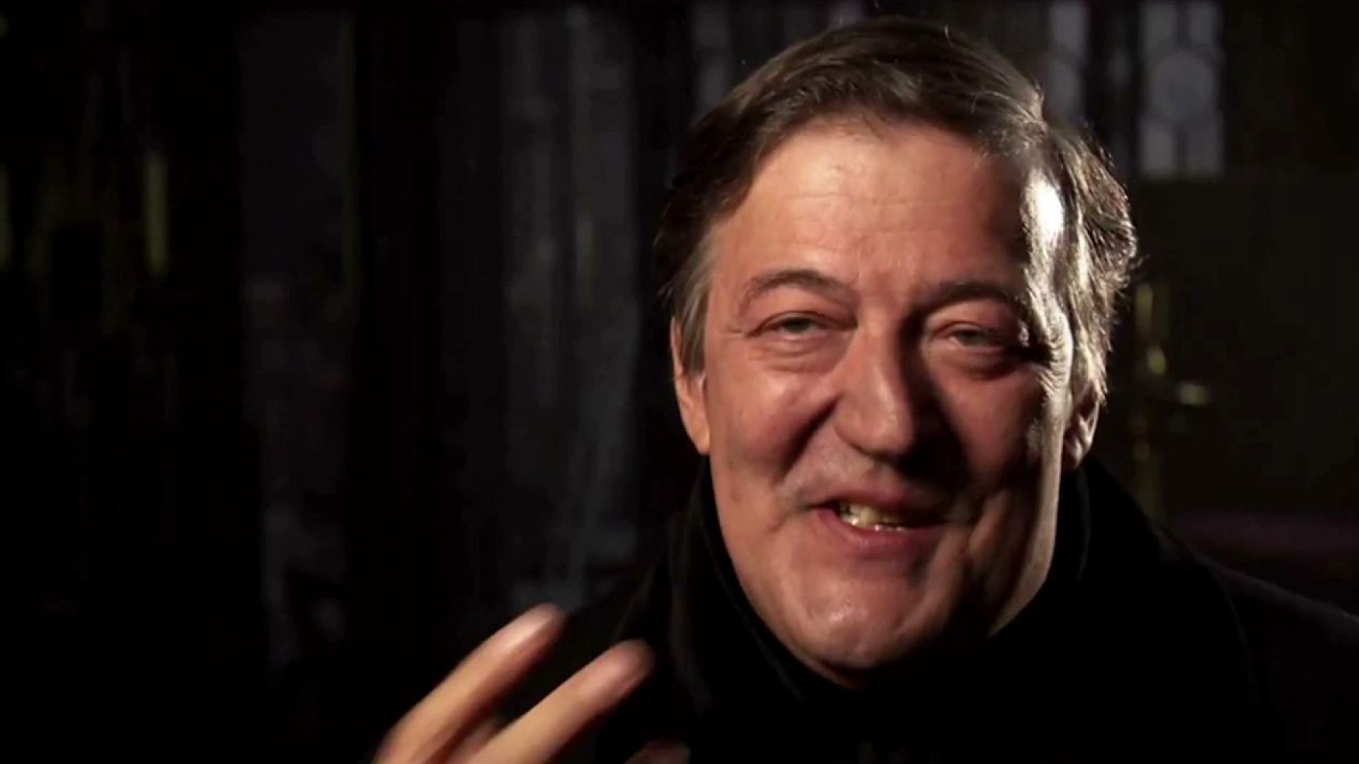 Stephen Fry on Robert Downey Jr&#039;s withering looks and playing his brother in Sherlock Holmes 2