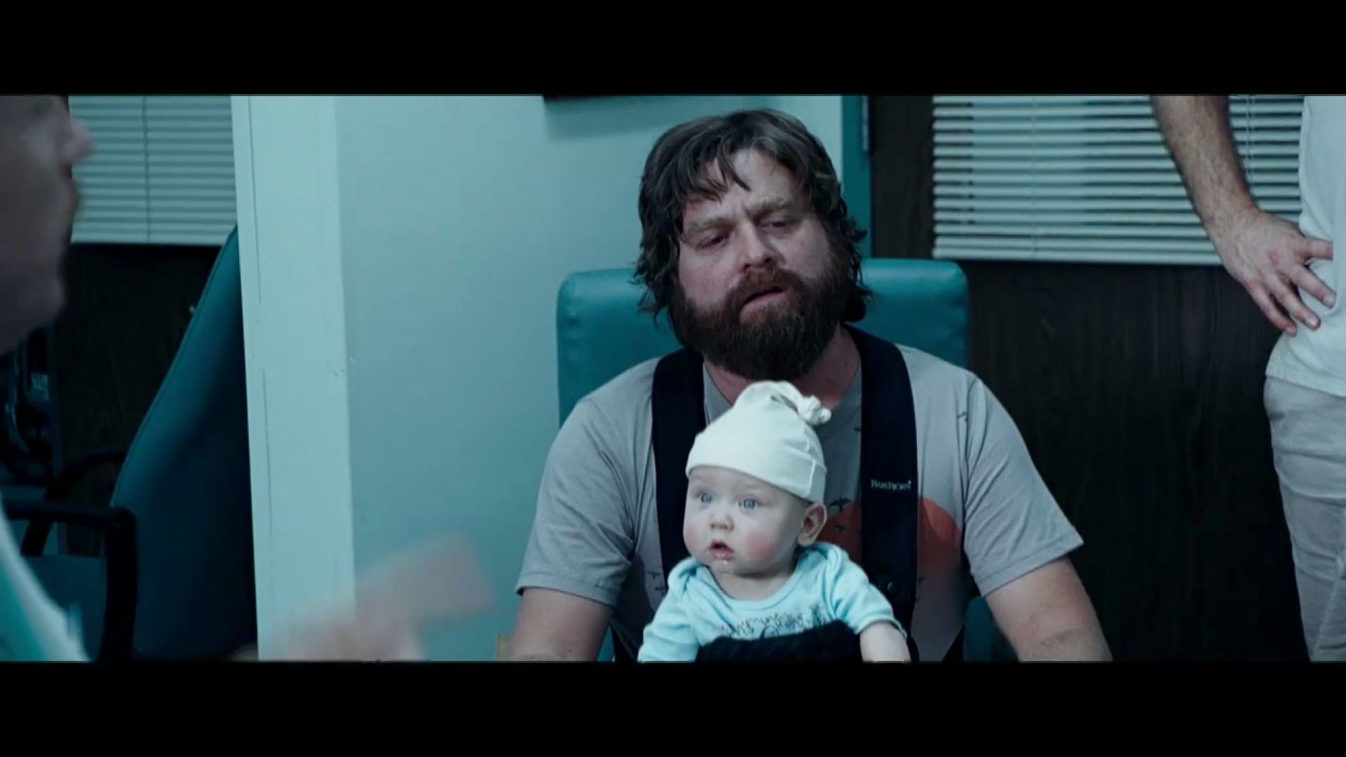 Doctor inspects old man in The Hangover