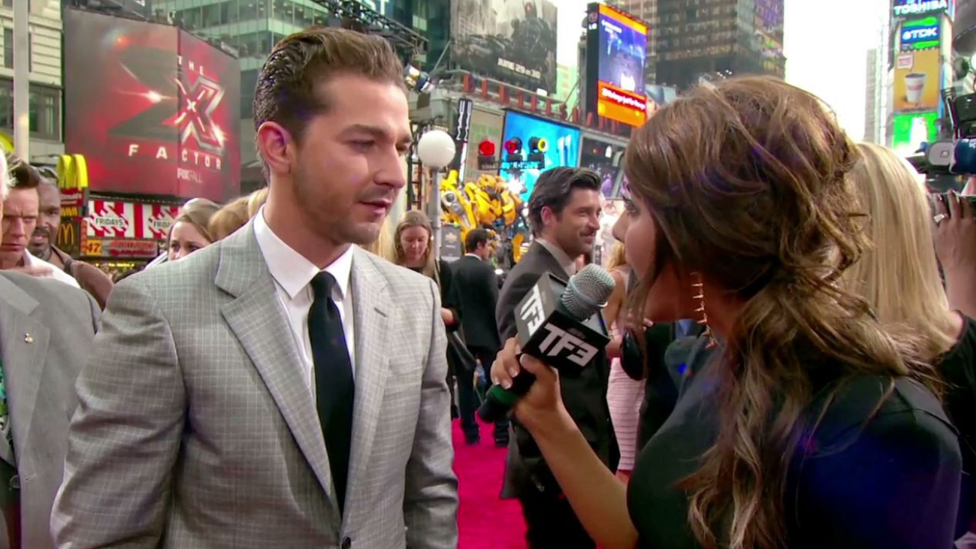 At the Transformers 3 Premiere in New York, Times Square