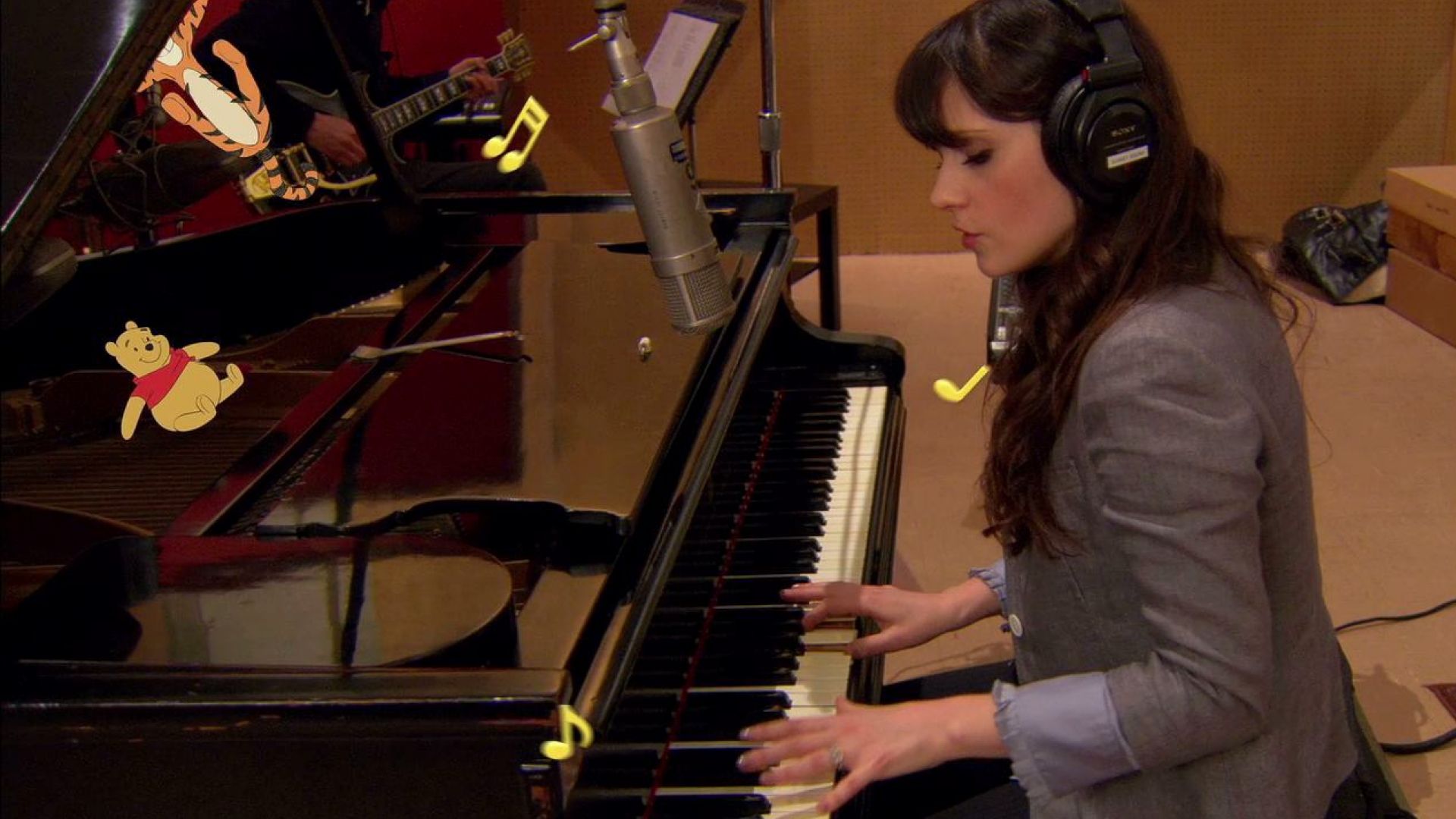 Zooey Deschanel sings in Winnie the Pooh