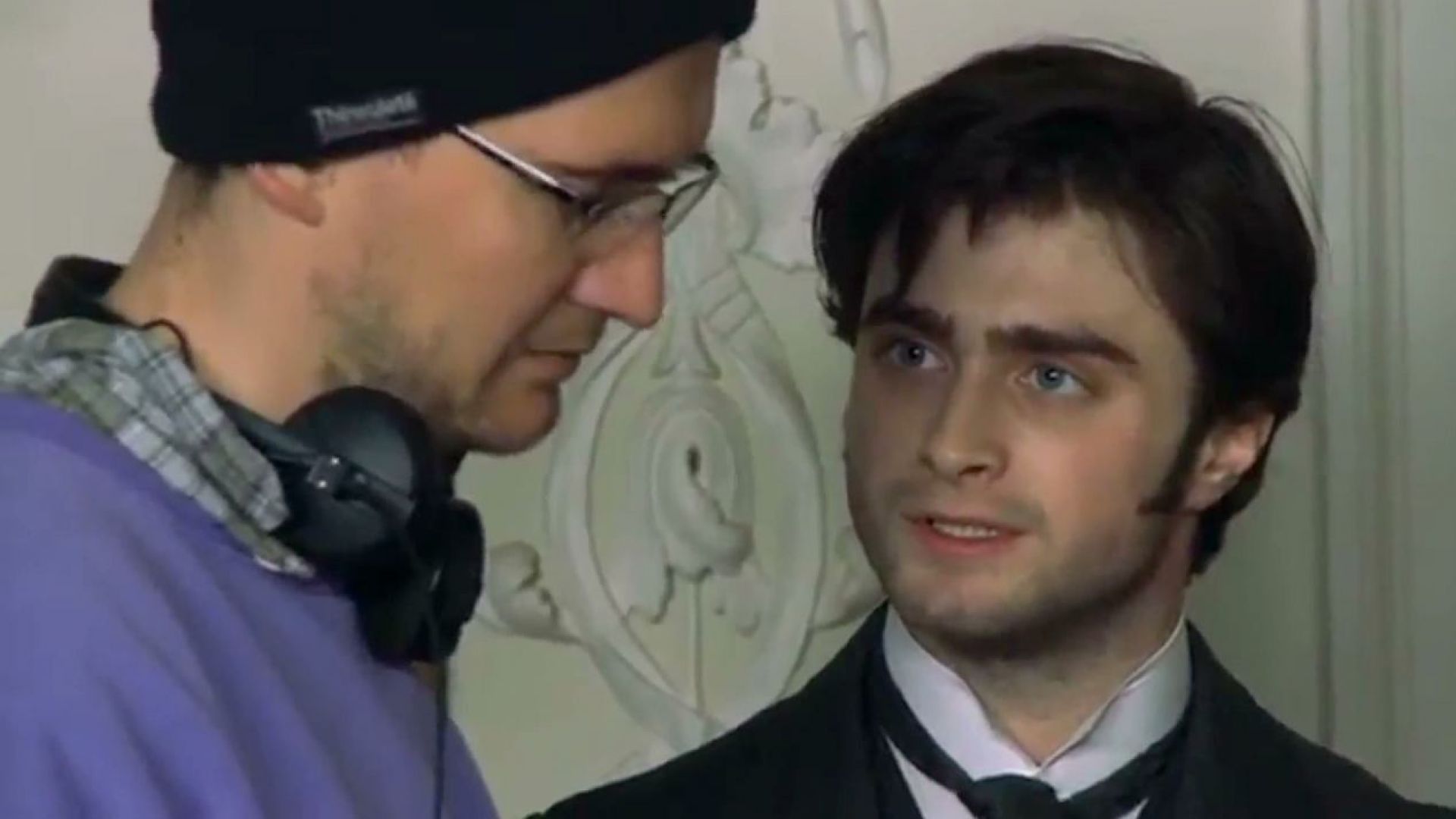 Director James Watkins and Daniel Radcliffe on Arthur in The Woman in Black