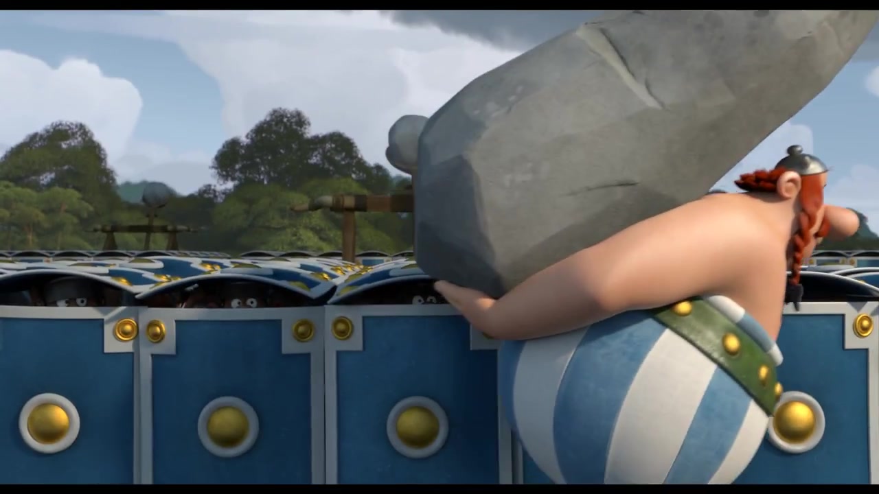 Clip from &#039;Asterix: The Mansions of the Gods&#039; titled &#039;Obelix