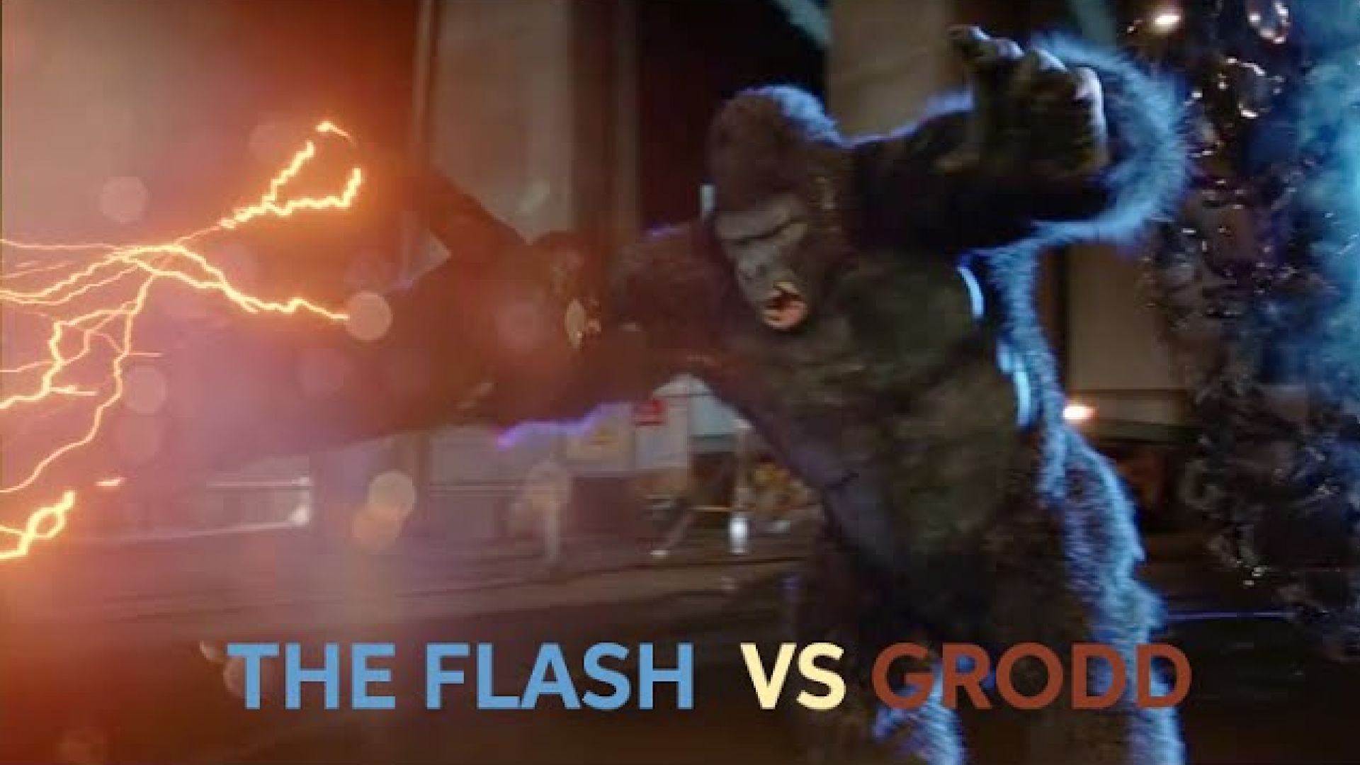 The Flash 2x07 The Flash vs Gorilla Grodd Fight Scene "Goril