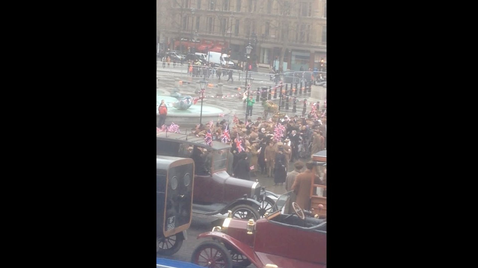 Set Footage from Wonder Woman at Trafalgar Square, London